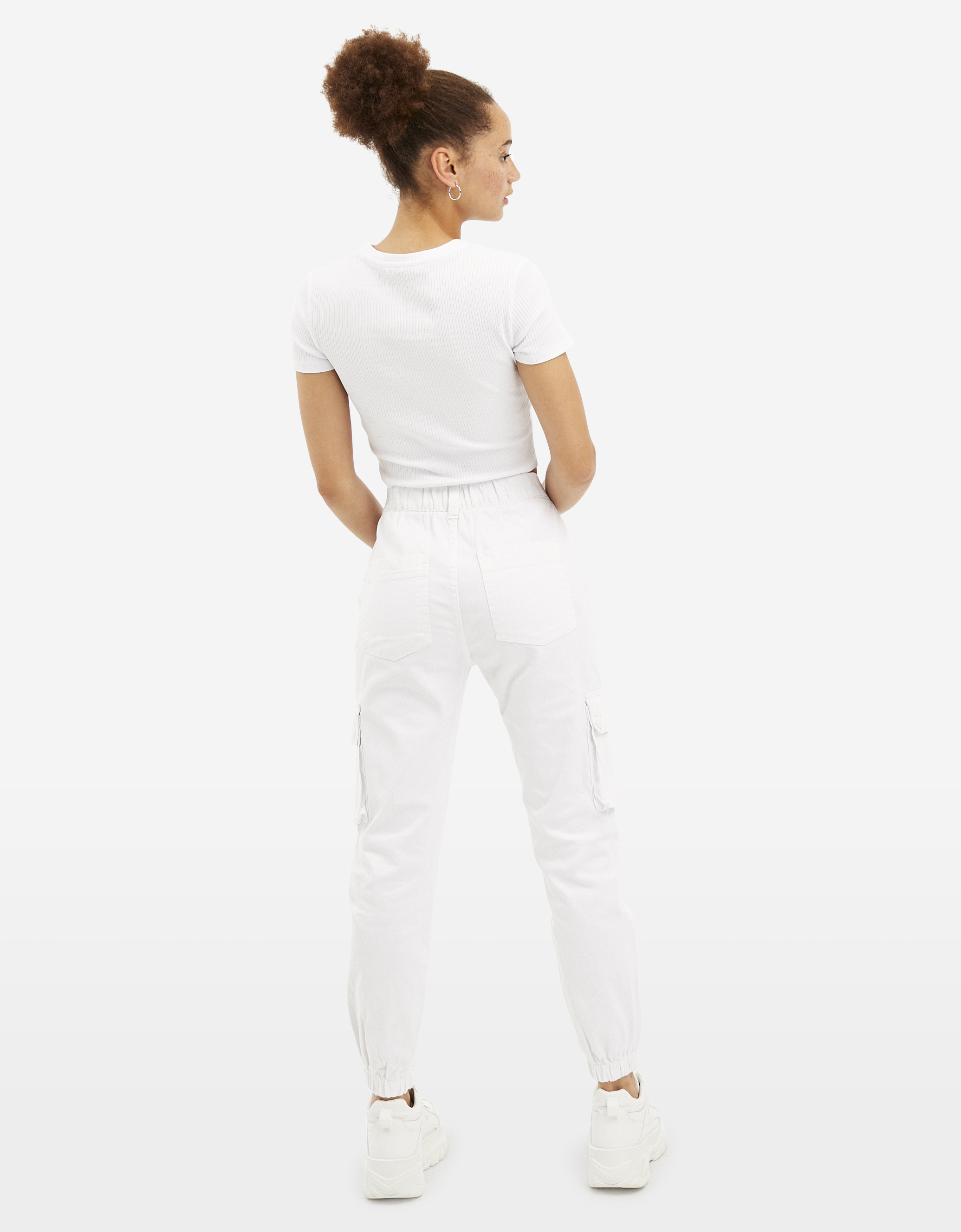 Pantalon Cargo Blanc