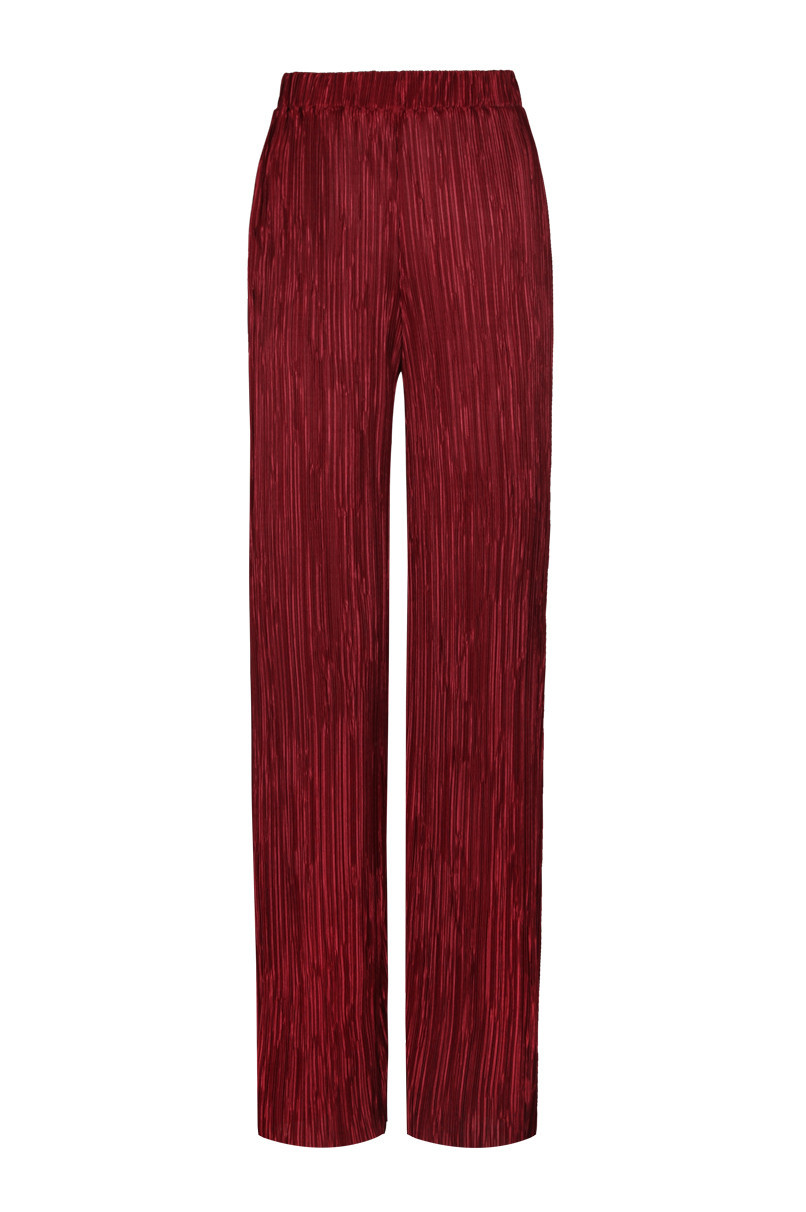 Pantalon Rouge Plissé
